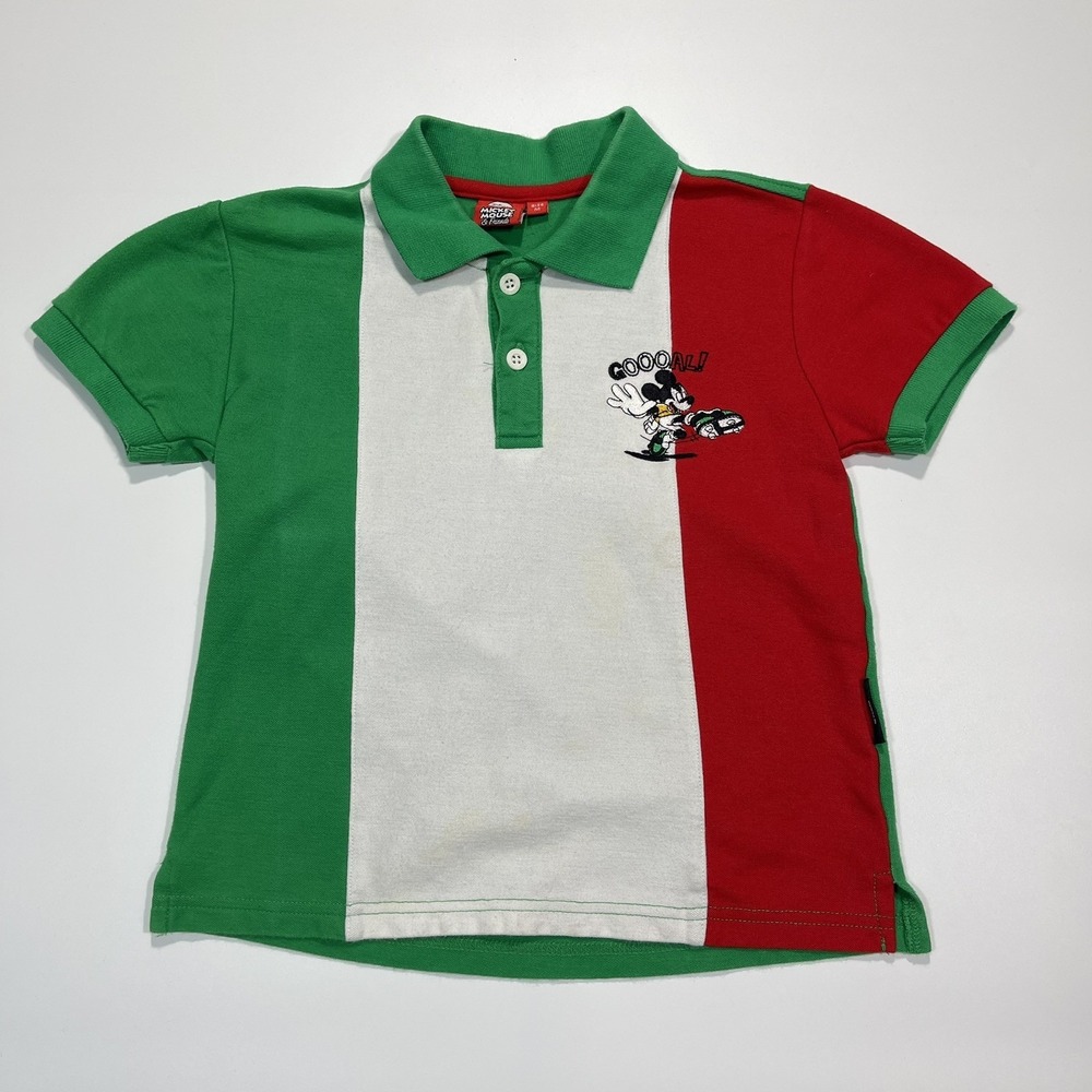 Mickey Mouse‎ Football Club Color Block Polo Shirt Kids Size Medium